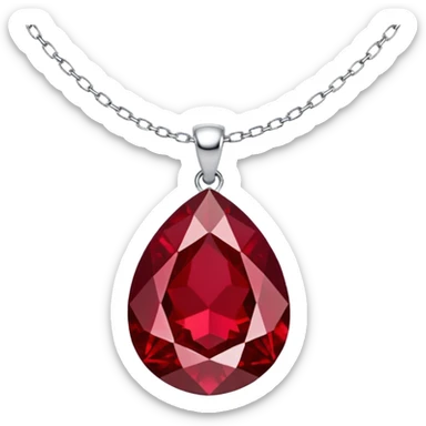 ruby necklace sticker