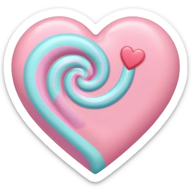 pastel heart with a pastel candy sticker