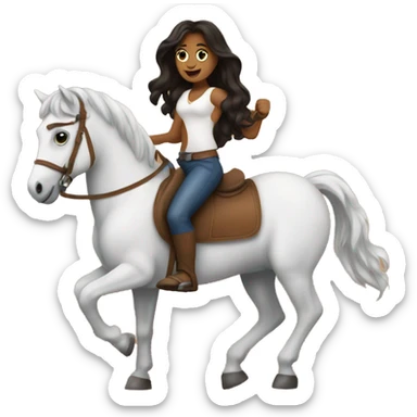 Camila riding a horse sticker