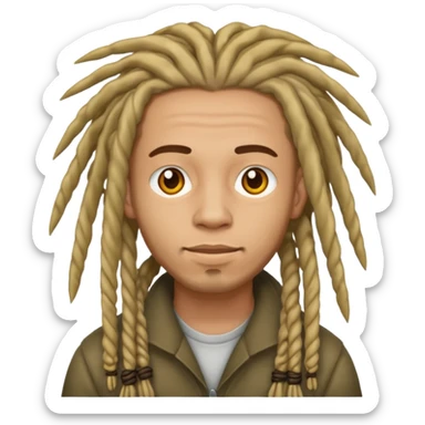 man light skin with dread  sticker