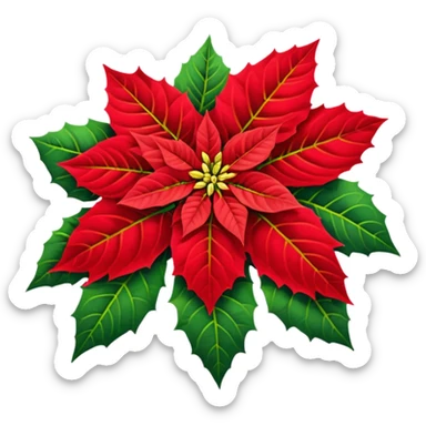 poinsettia sticker