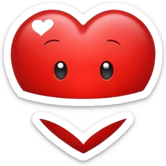 Coeur avec un noeud en haut sticker