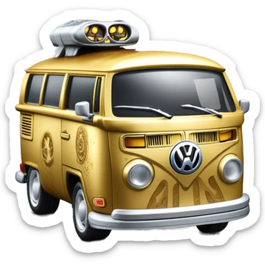 Hot wheels 1971 C-3po Volkswagen caravan with rear spoiler  sticker