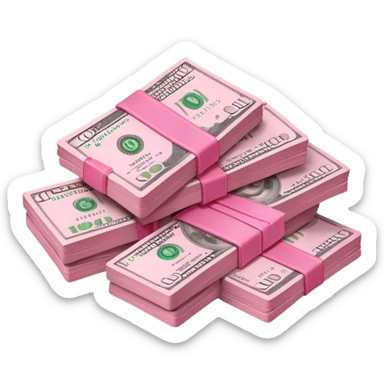 pink money  sticker