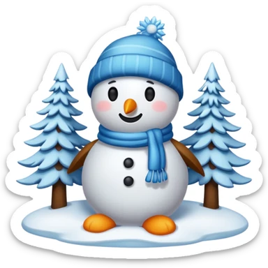 winter themed sticker