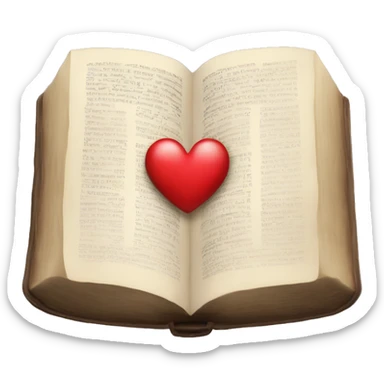 Bible with a heart  sticker
