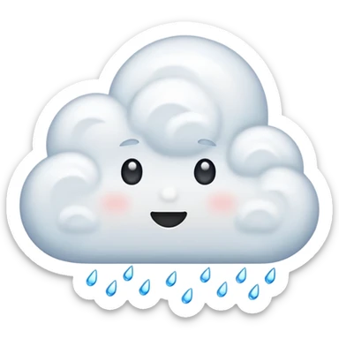 cloud with sparkles  sticker