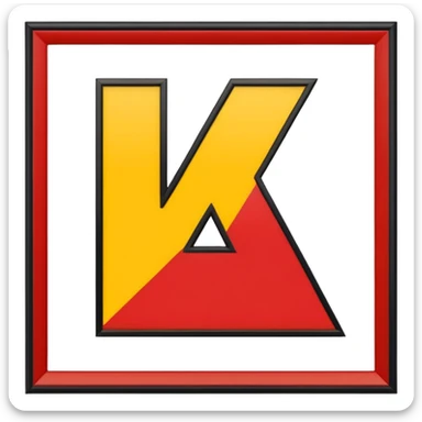 Mejorar la numero 4 las lineas del mismo tamaño color rojo amarillo y negro sticker