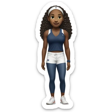 Serena Williams, wearing abercrombie & fitch clothes sticker