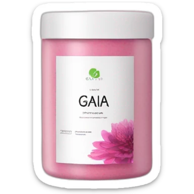GAIA Beauté Supplements with pink and black packaging  sticker