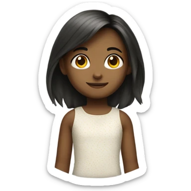 White little girl that uses a corn-hole bean bag as her favorite doll sticker