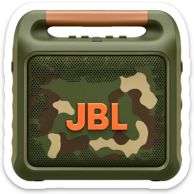 JBL Go Clip 4 bluetooth speaker in camouflage pattern sticker