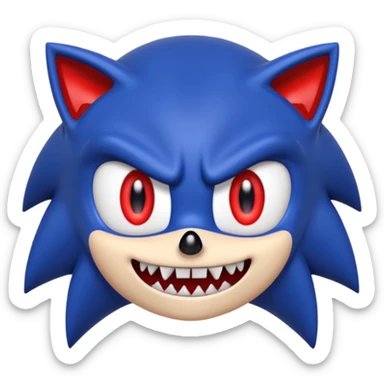 Sonic.exe character, creepy and dark sticker
