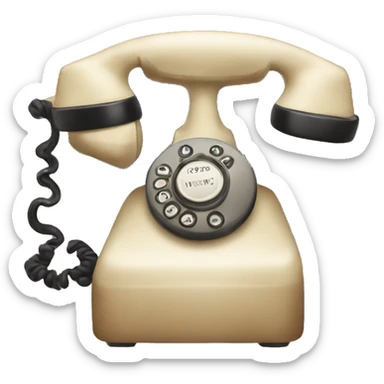 vintage phone sticker