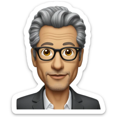 Jeff goldblum innovation consultant wearing glasses sticker