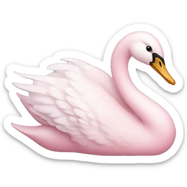 pastel pink swan sticker