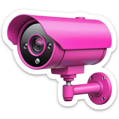 Security Camera pink with graffity sticker