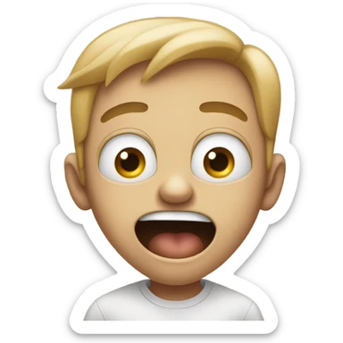 person holding both hands up in defense, shocked sticker