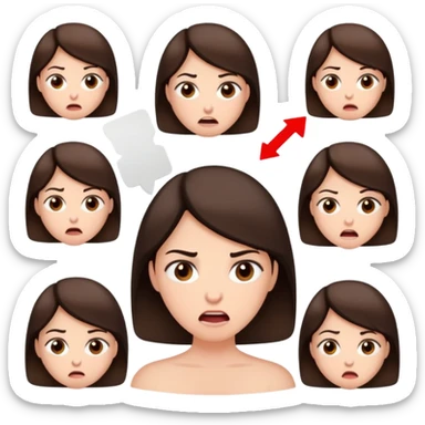 Depressed Brunette with Postpartum rage sticker