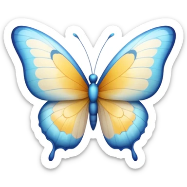 white heart with a butterfly sticker