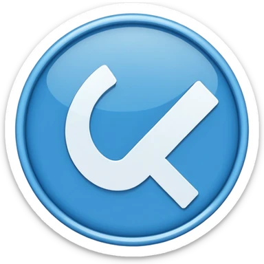 A white right ✔tick symbol on blue circle similar to verified badge sticker