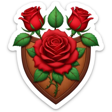 brasão sangrando medieval rosa de sangue vermelha sticker