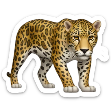 Jaguar full body standing sticker