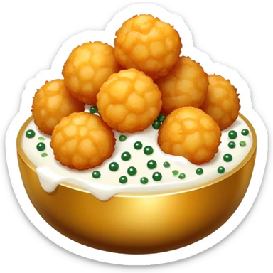 Tater tots, crème fraiche, chives, and caviar  sticker