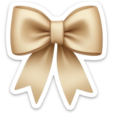 Beige bow sticker