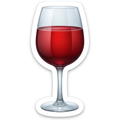 Red wine glass
 sticker