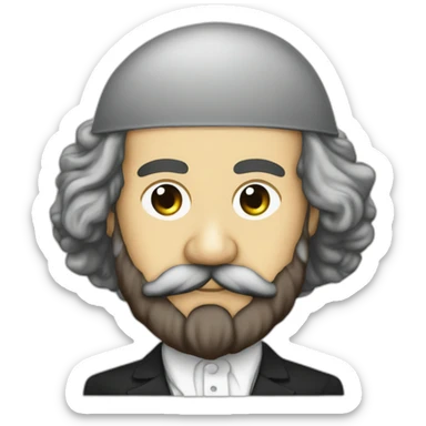 karl marx kippah to his head sticker