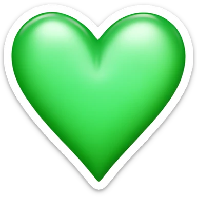 Green heart  sticker