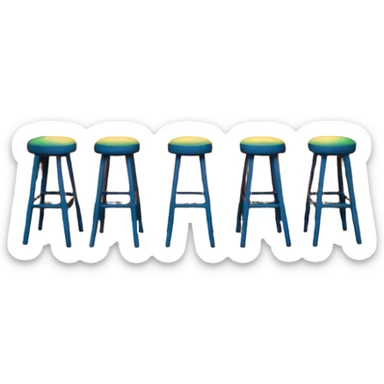 A 3D cartoon bar interior with a counter, glowing shelves of colorful bottles, tall stools, and hanging lights, warm ambient lighting, realistic reflections, Memoji-style. Photo Frame. sticker