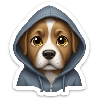 dog wearing a hoodie  sticker