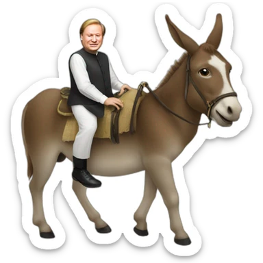 Nawaz sharif on donkey sticker