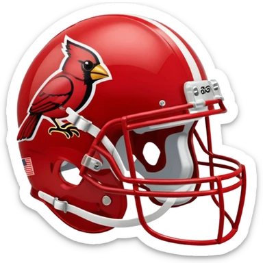 cardinal college football helmets in this color sticker
