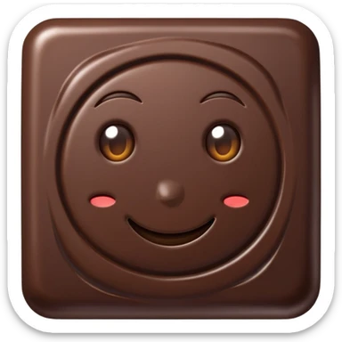 1 or 2 squares dark chocolate from a chocolate bar sticker