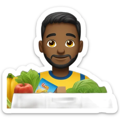 Messi buying groceries sticker