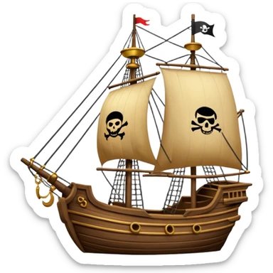 Crea un emoji di un timone di una nave pirata sticker