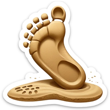 foot print with shoe print only  sticker