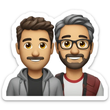 andreu buenafuente and berto romero as podcasters sticker