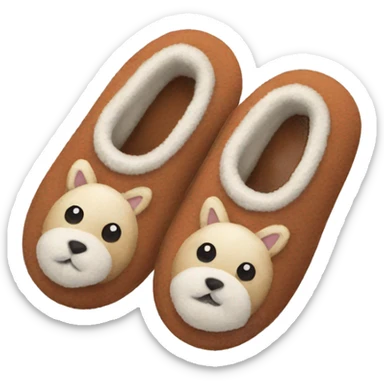 Cozy Christmas slippers sticker