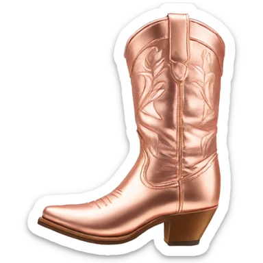 Rose gold cowboy boots sticker