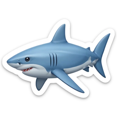 Shark hype blue sticker