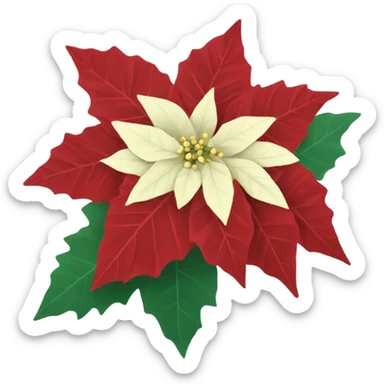 poinsettia  sticker