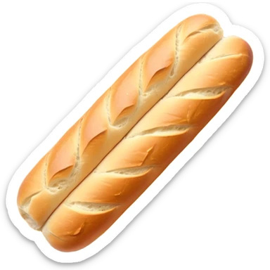 une mini baguette française chaude sticker