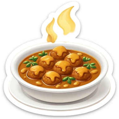 Kip met curry sticker