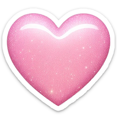 Light pink heart with sparkle  sticker