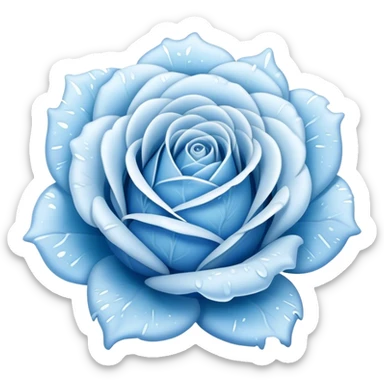 ice blue rose sticker