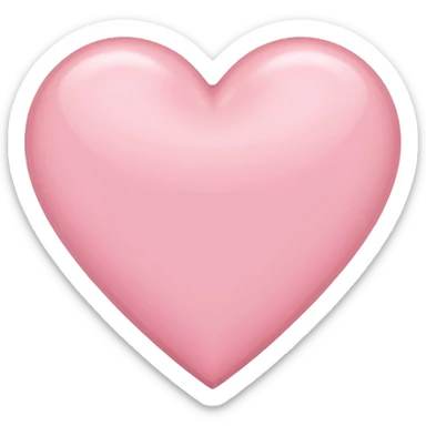 Light pink heart sticker